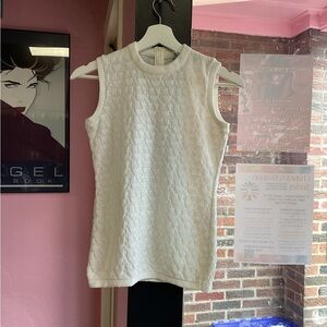 Vintage White Knit Top